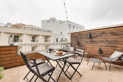 Balcon ou terrasse dans l'établissement Orhy - 2 chambres et terrasse à Porte Dauphine