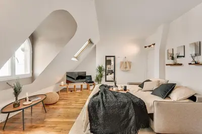 Coin salon dans l'établissement Castro - 1 chambre à Champs de Mars