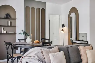 Coin salon dans l'établissement Sahil - 2 chambres à Trocadéro