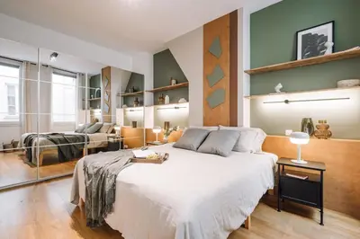Un ou plusieurs lits dans un hébergement de l'établissement Cadde - 1 chambre à Halles