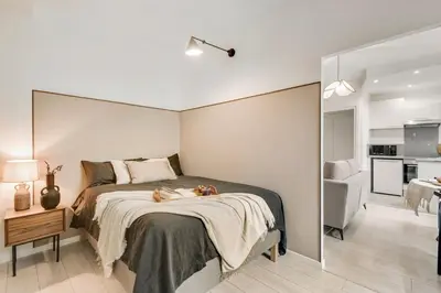 Un ou plusieurs lits dans un hébergement de l'établissement Dauphine - 1 chambre à Auteuil