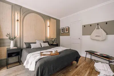 Un ou plusieurs lits dans un hébergement de l'établissement Soona - 3 chambres à Invalides (7 Arr.)