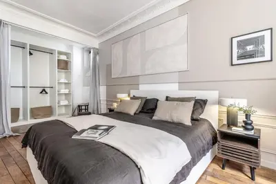 Un ou plusieurs lits dans un hébergement de l'établissement Turlure - 1 chambre à Montmartre