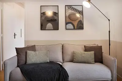Coin salon dans l'établissement Ternes - 1 chambre à Ternes