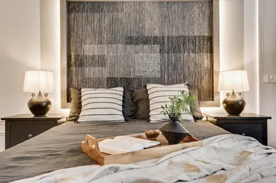 Un ou plusieurs lits dans un hébergement de l'établissement Seine - 3 chambres à Hôtel de Ville