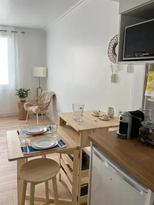 Cuisine ou kitchenette dans l'établissement Nouveau Appartement 2p parisien