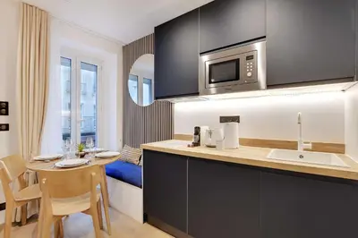 Cuisine ou kitchenette dans l'établissement Residence Pelican - Louvre