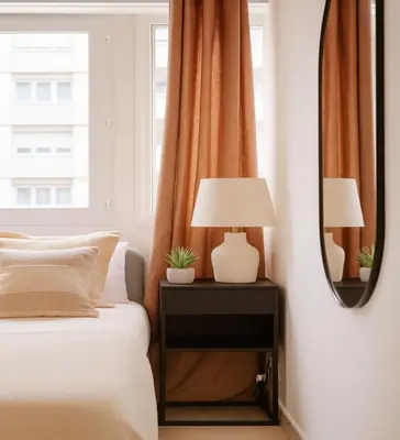 Un ou plusieurs lits dans un hébergement de l'établissement Beautiful Flat in Levallois