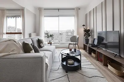 Coin salon dans l'établissement Nation - 2 chambres et balcon à Charonne
