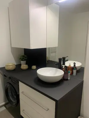 Cuisine ou kitchenette dans l'établissement Studio Bagneux - Jardin