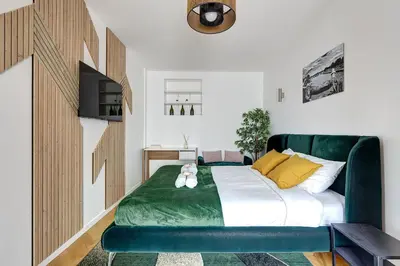 Coin salon dans l'établissement Suite Thouars - Havre de paix au cœur de Paris