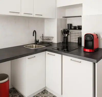 Cuisine ou kitchenette dans l'établissement Distrito 10 A1