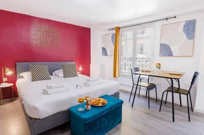 Un ou plusieurs lits dans un hébergement de l'établissement Charming studio - 2P - Luxembourg