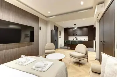 Coin salon dans l'établissement Elegant flat - 2BR-6P