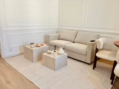 Coin salon dans l'établissement Le Penthouse Bourdonnais L