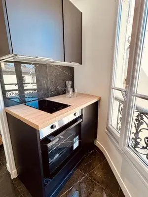 Cuisine ou kitchenette dans l'établissement Le Penthouse Bourdonnais L