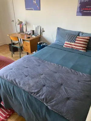 Un ou plusieurs lits dans un hébergement de l'établissement Appartement familial 140m2, vue Seine, 4 chambres