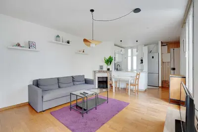Plan de l'établissement Bright Apartment 1BR 2P – St Ouen