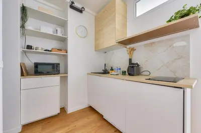 Cuisine ou kitchenette dans l'établissement Studio Chic & Bohème aux Portes de Paris
