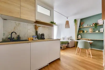 Cuisine ou kitchenette dans l'établissement Studio Chic & Bohème aux Portes de Paris