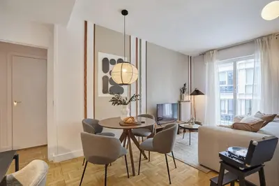 Coin salon dans l'établissement Xalea - 2 chambres à Trocadéro
