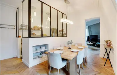 Coin salon dans l'établissement Appartement chic avec vue - Montorgueil