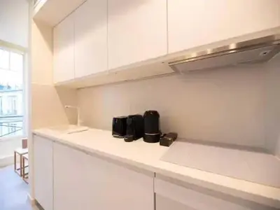Cuisine ou kitchenette dans l'établissement Superb Appt with AC - 2BD 6P - Madeleine Opera