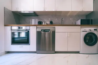 Cuisine ou kitchenette dans l'établissement Appartement Lumineux dans le Haut Marais