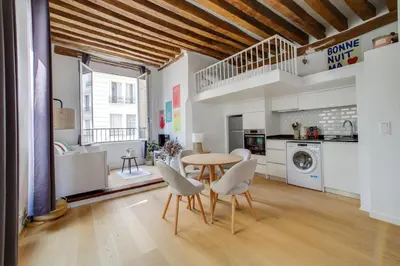 Cuisine ou kitchenette dans l'établissement Montorgueil Hype Area