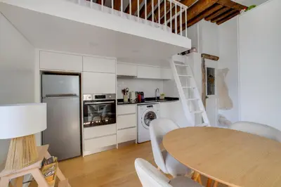 Cuisine ou kitchenette dans l'établissement Montorgueil Hype Area