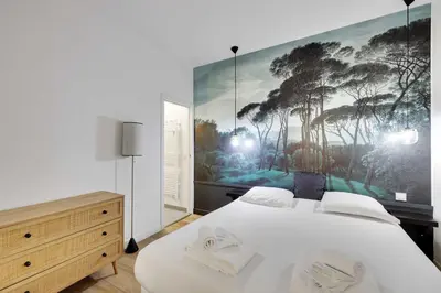 Un ou plusieurs lits dans un hébergement de l'établissement Modern apartment - 2BR-6P-Oberkampf