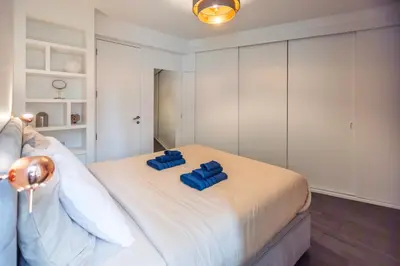 Un ou plusieurs lits dans un hébergement de l'établissement Appartement cosy&design climatisation Montparnasse
