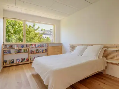 Un ou plusieurs lits dans un hébergement de l'établissement Maison d'architecte sur Seine