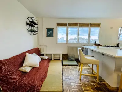 Coin salon dans l'établissement ROMANTIC and ZEN flat in Paris BUTTE AUX CAILLES