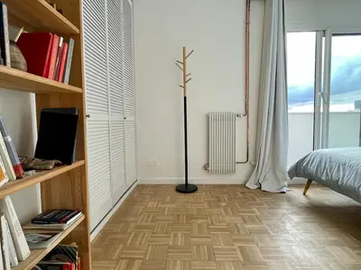 Un ou plusieurs lits dans un hébergement de l'établissement ROMANTIC and ZEN flat in Paris BUTTE AUX CAILLES