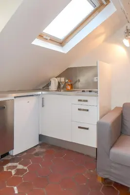Cuisine ou kitchenette dans l'établissement Saint Paul, rue Pavee, duplex - ID 1049