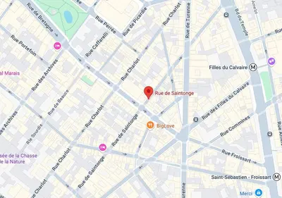 Plan de l'établissement Appartement haut de gamme avec 2 salles de bains et climatisation au cœur du Marais