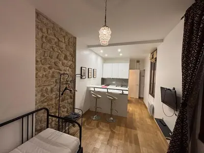 Cuisine ou kitchenette dans l'établissement Panthéon studio