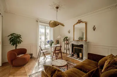 Coin salon dans l'établissement Appartement de la Seine