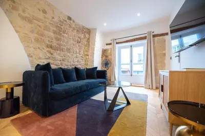Coin salon dans l'établissement Sweet Home near Place Vendôme
