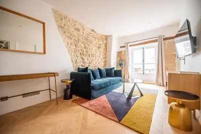 Coin salon dans l'établissement Sweet Home near Place Vendôme