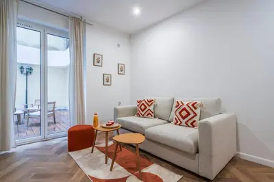 Coin salon dans l'établissement Studio with terrace #SacréCœur#Montmartre - V