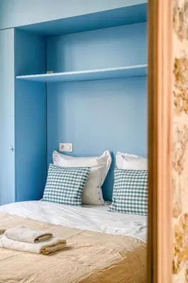 Un ou plusieurs lits dans un hébergement de l'établissement Design Loft for 6 guests in Sentier