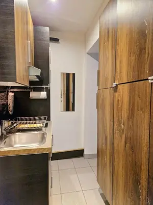 Cuisine ou kitchenette dans l'établissement A deux pas de l'Arc de Triomphe Studio tout équipé