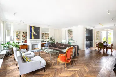 Coin salon dans l'établissement GuestReady - Parisian stay near the Eiffel Tower