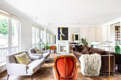 Coin salon dans l'établissement GuestReady - Parisian stay near the Eiffel Tower