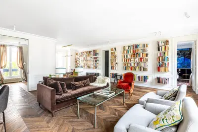 Coin salon dans l'établissement GuestReady - Parisian stay near the Eiffel Tower