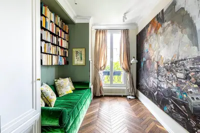Coin salon dans l'établissement GuestReady - Parisian stay near the Eiffel Tower