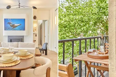 Balcon ou terrasse dans l'établissement Luxurious AC apartment Beaubourg Le Marais
