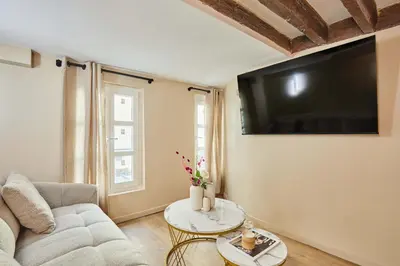 Télévision ou salle de divertissement dans l'établissement Amazing apartment in Center of Paris